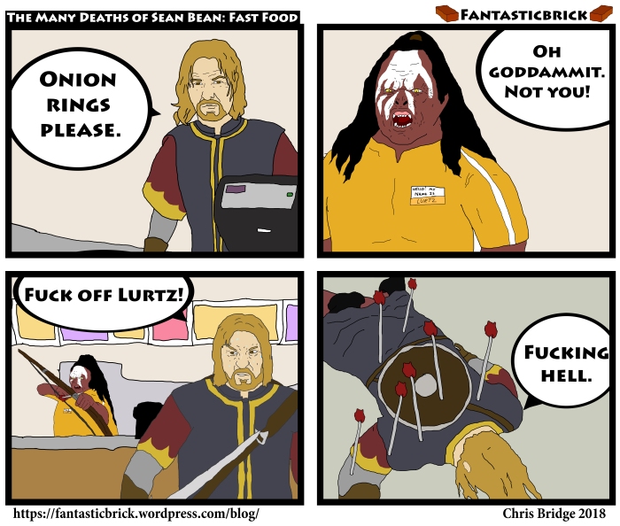 Comic 50 The Many Deaths of Sean Bean Fast Food